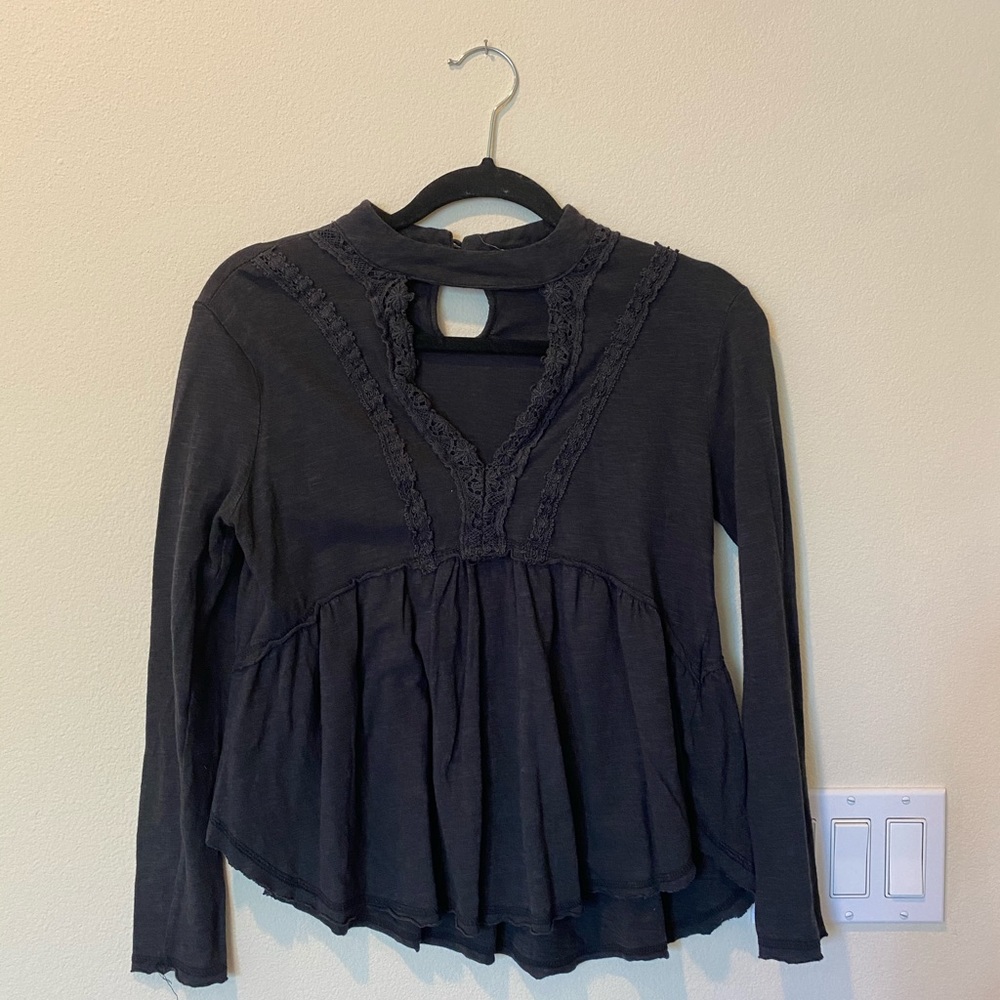Charcoal Cut Out Shirt